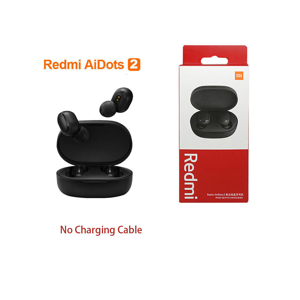 (A-Airdots 2) Original Xiaomi Redmi Airdots 2 Bluetooth 5.0 Earphone Wireless Headset Handsfree Earbuds With Mic Headphones Noise Reduction 4853106758322