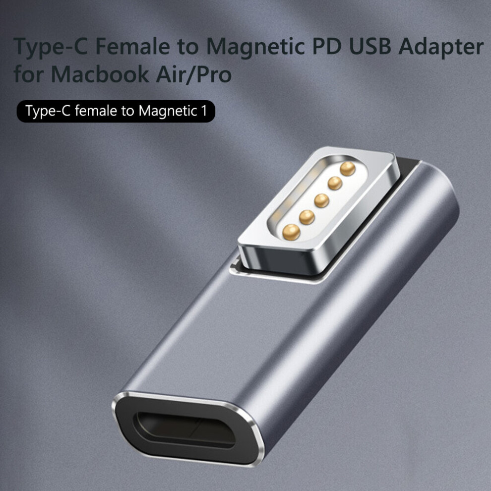 (A-For Macbook Pro) Type-C Magnetic Usb Pd Adapter For Apple Magsafe1 Magsafe 2 Macbook Pro Usb C Female Fast Charging 60W Magnet Plug Converter 4855672947896