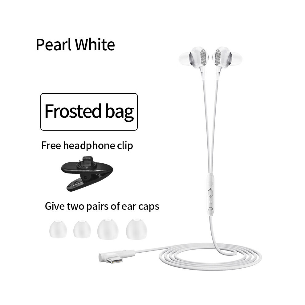 (A-Type-C ) Olaf 3.5Mm/Type C In-Ear Headphones L-Bending Wired Headset Hifi Sport Music Earbud For Xiaomi Huawei Oppo Vivo Honor Nubia Poco White 4851204936277
