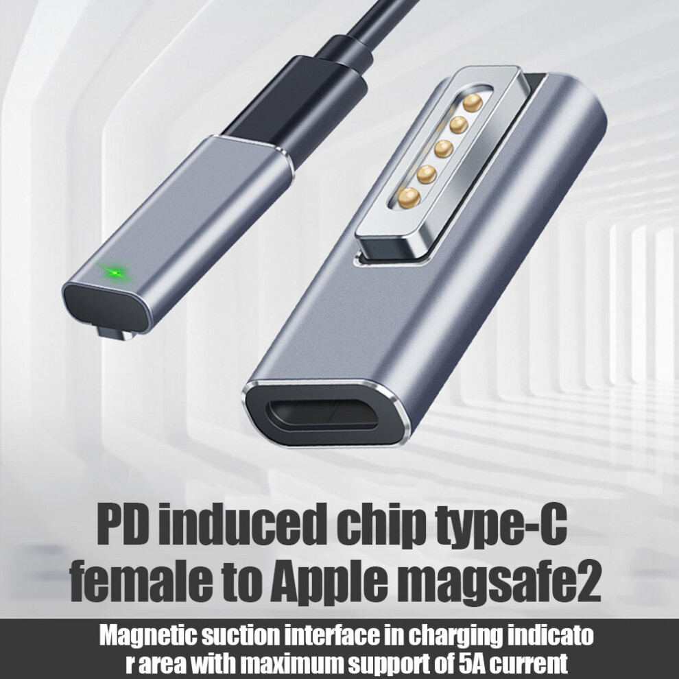 (A-Typec For Magsafe2) Type-C Magnetic Usb Pd Adapter For Apple Magsafe1 Magsafe 2 Macbook Pro Usb C Female Fast Charging 60W Magnet Plug Converter 4855672947933