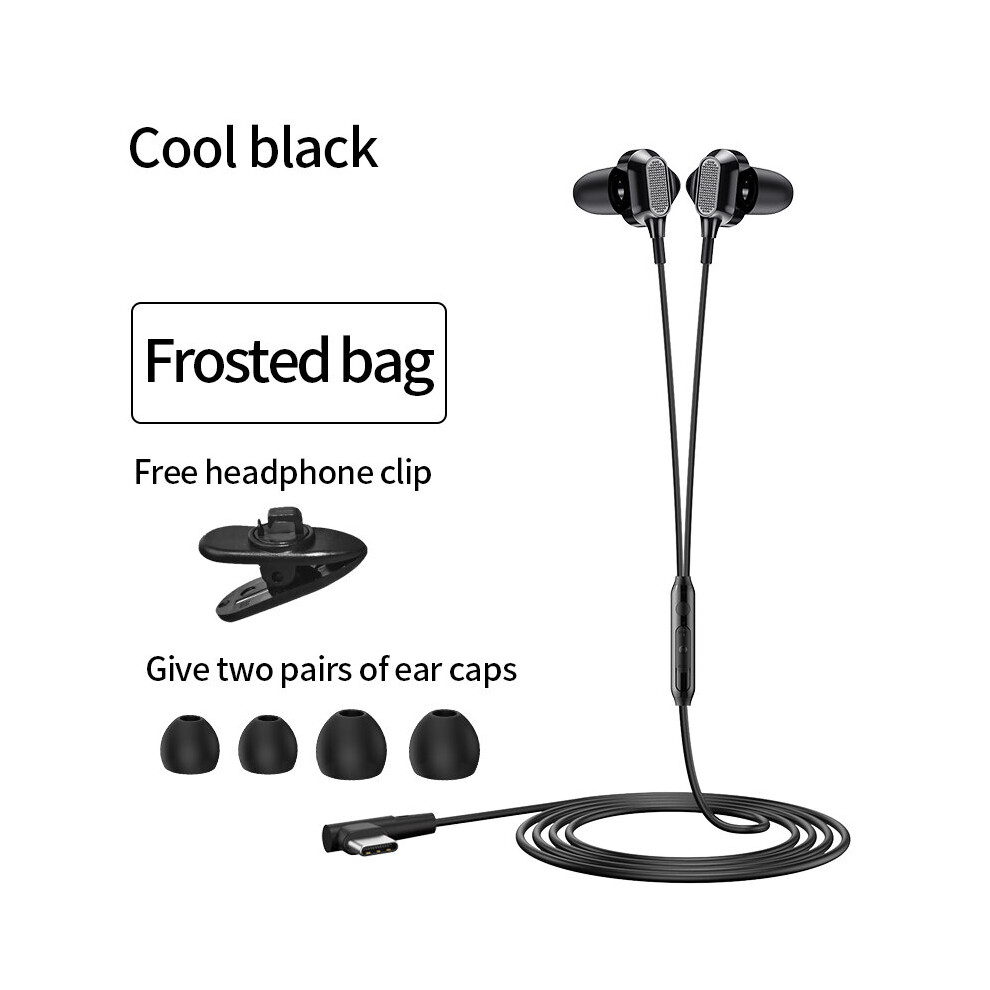 (A-Type-C ) Olaf 3.5Mm/Type C In-Ear Headphones L-Bending Wired Headset Hifi Sport Music Earbud For Xiaomi Huawei Oppo Vivo Honor Nubia Poco Black 4851204936253
