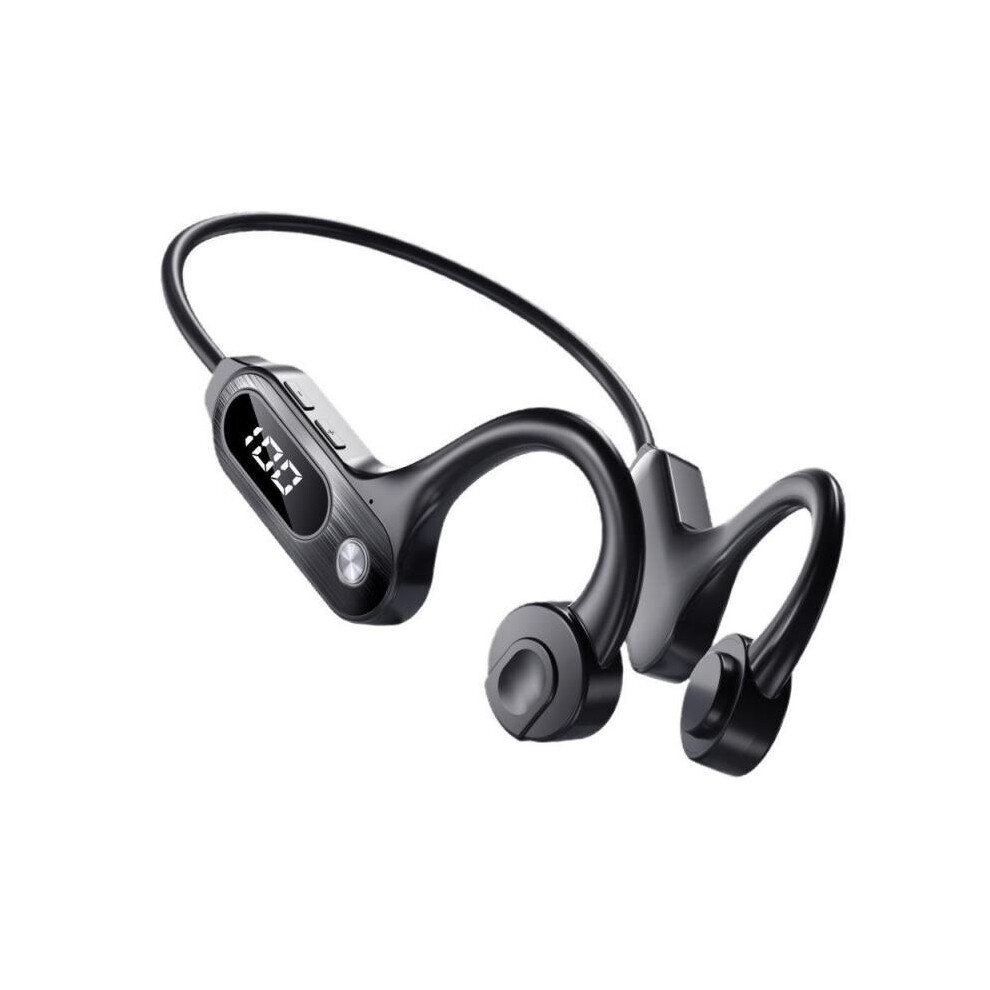 (A-) Bone Conduction Headphones Bluetooth 5.3 Wireless Ear Hook Headset Ipx5 Waterproof Sport Earphones Lightweight Earbuds With Mic Black 4851204941905