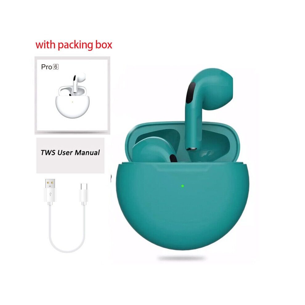 (A-With Box) Tws Mini Wireless Earphones Tooth 5.0 Earphone Sports Earbuds Waterproof Earphones For Iphone Huawei Xiaomi Smartphone Blue 4851204939926