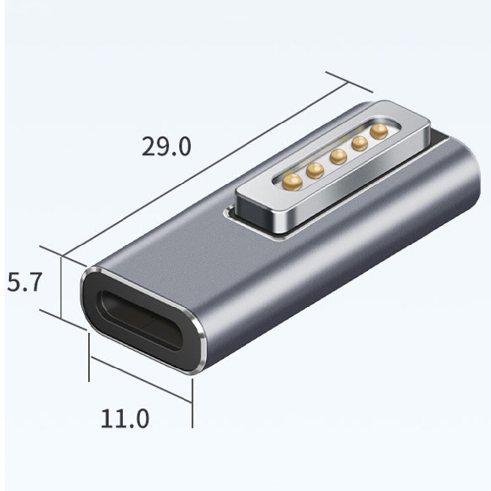 (A-) Type C Female Pd Adapter Aluminum Alloy Charging Magnet Plug Converter With Indicator Accessories For Macbook Air/Pro Orange/Light 4855672960468