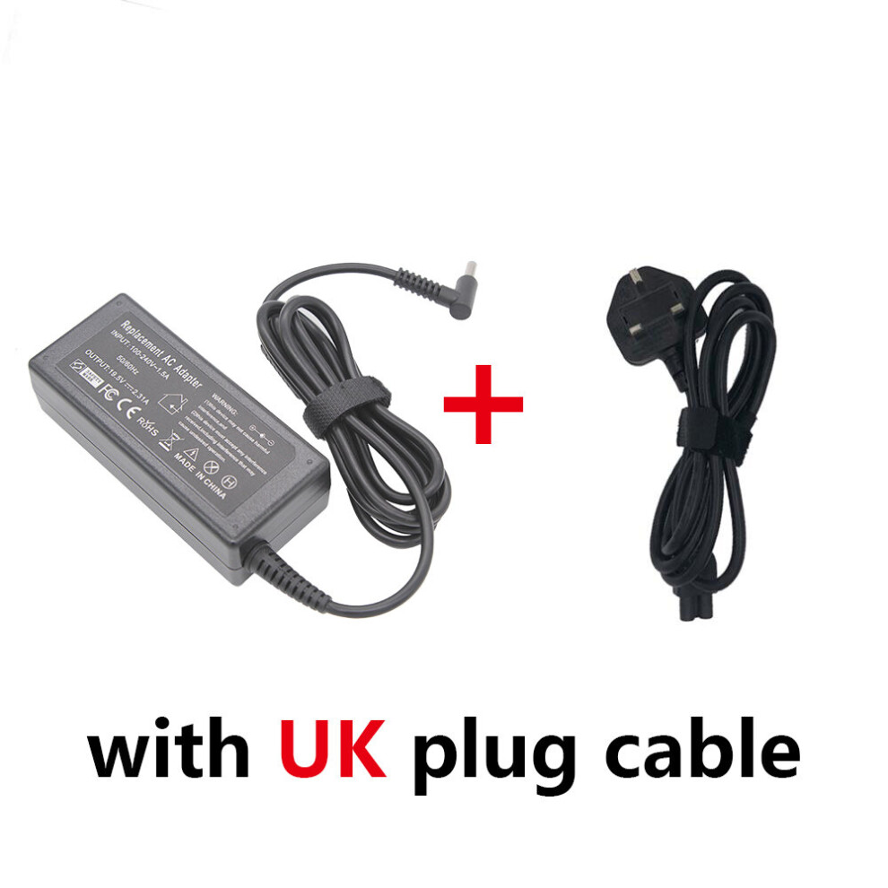 (A-With Uk Plug) 19.5V 2.31A 45W 4.5*3.0Mm Laptop Charger Adapter For Hp Stream X360 13 14 Pavilion 854054-001 741727-001 740015-001 740015-002 4855672905803
