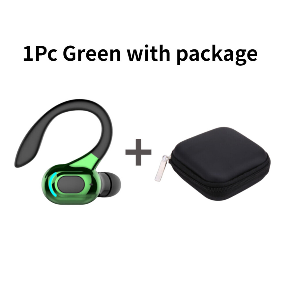 (A- With Package) Bluetooth-Compatible 5.2 Sports Headsets Stereo Wireless Earbuds With Charging Case Ipx5 Waterproof Built-In Mic For Gym Runnin Green 4851205052921