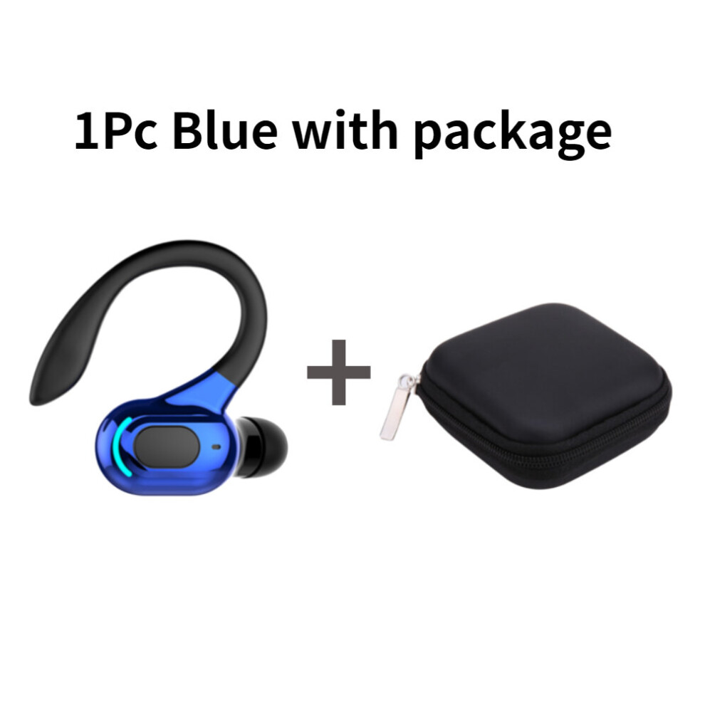 (A- With Package) Tooth-Compatible 5.2 Sports Headsets Stereo Wireless Earbuds With Charging Case Ipx5 Waterproof Built-In Mic For Gym Running Blue 4851205052907
