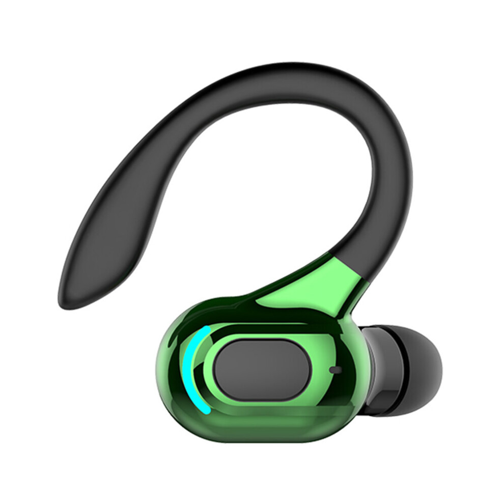 (A- Single Headset) Bluetooth-Compatible 5.2 Sports Headsets Stereo Wireless Earbuds With Charging Case Ipx5 Waterproof Built-In Mic For Gym Runn Green 4851205052914