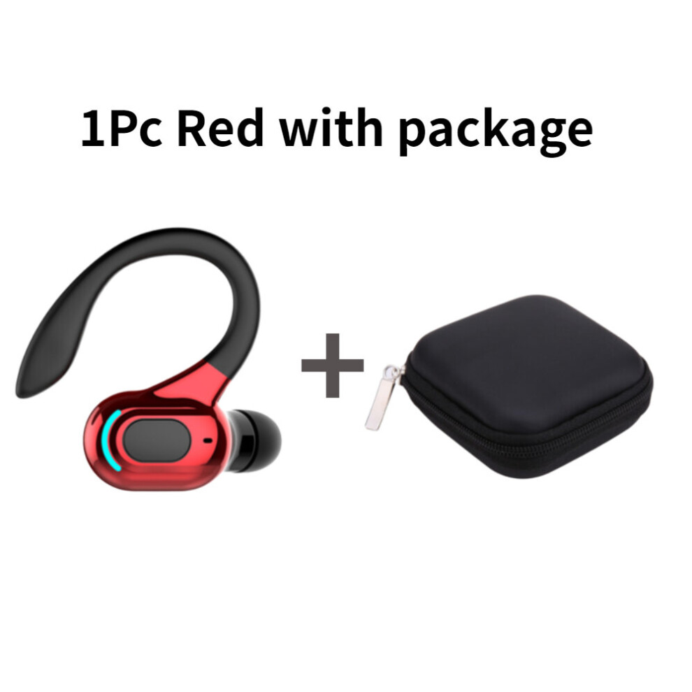 (A- With Package) Bluetooth-Compatible 5.2 Sports Headsets Stereo Wireless Earbuds With Charging Case Ipx5 Waterproof Built-In Mic For Gym Running Red 4851205052945