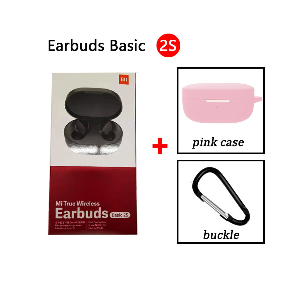 (A- Case) Xiaomi Mi True Wireless Earbuds Basic 2S Earphone Bluetooth 5.0 Kontrol Sentuh Tws Earphone Mode Gaming Headphon Versi Global Pink 4851204891934