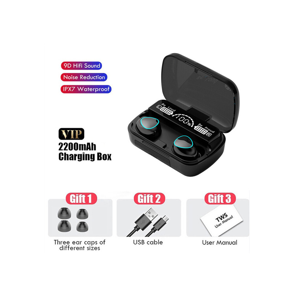 (A-B) Tws Bluetooth Earphones 2200Mah Charging Box 2 Pair Wireless Headphone 9D Stereo Sports Waterproof Earbuds Headsets With Mic 4851204958323