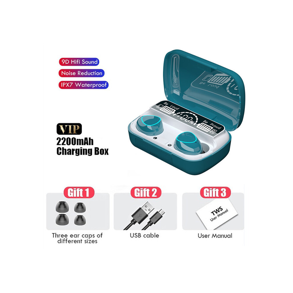 (A-C) Tws Bluetooth Earphones 2200Mah Charging Box 2 Pair Wireless Headphone 9D Stereo Sports Waterproof Earbuds Headsets With Mic 4851204958330