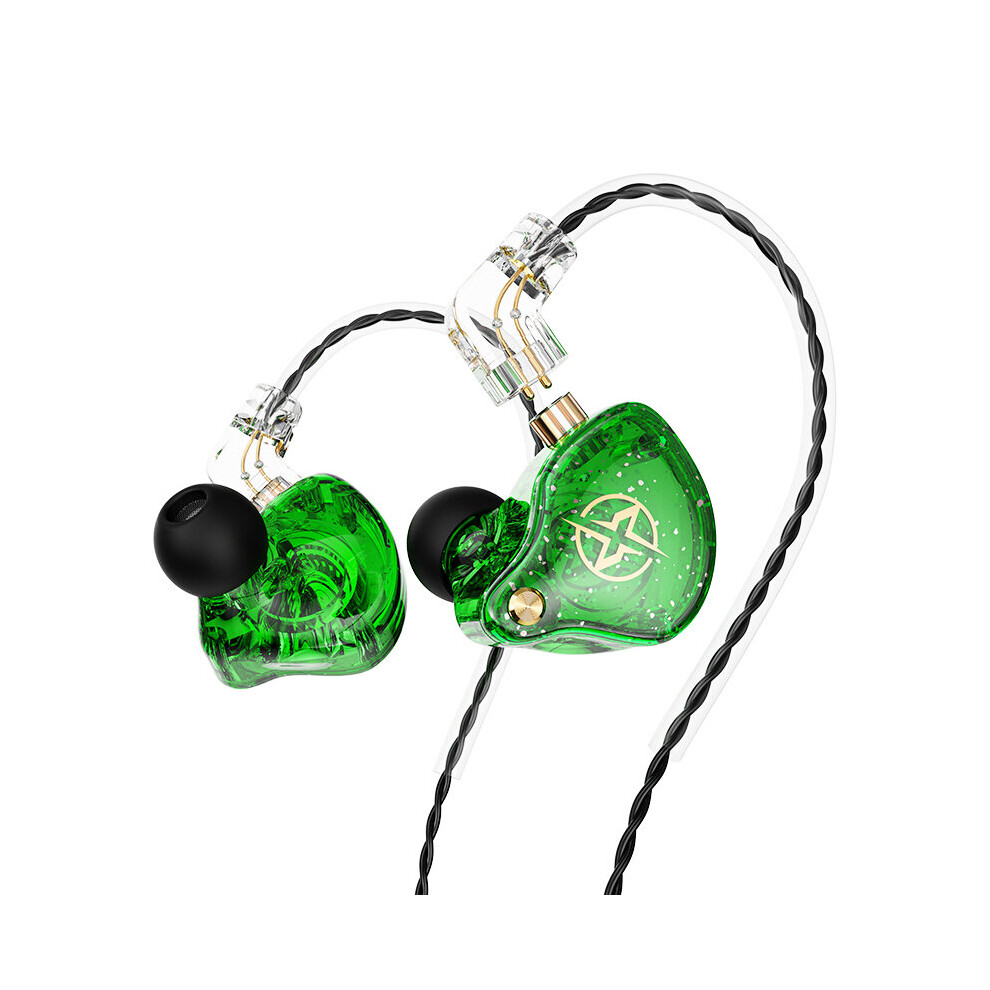 (A-) Hifi Earphone 3.5Mm Detachable Wired Headphones With Microphone Monitor Sport Running Music Earbuds Stereo Gaming Headset X2 Pro Green 4853106755871