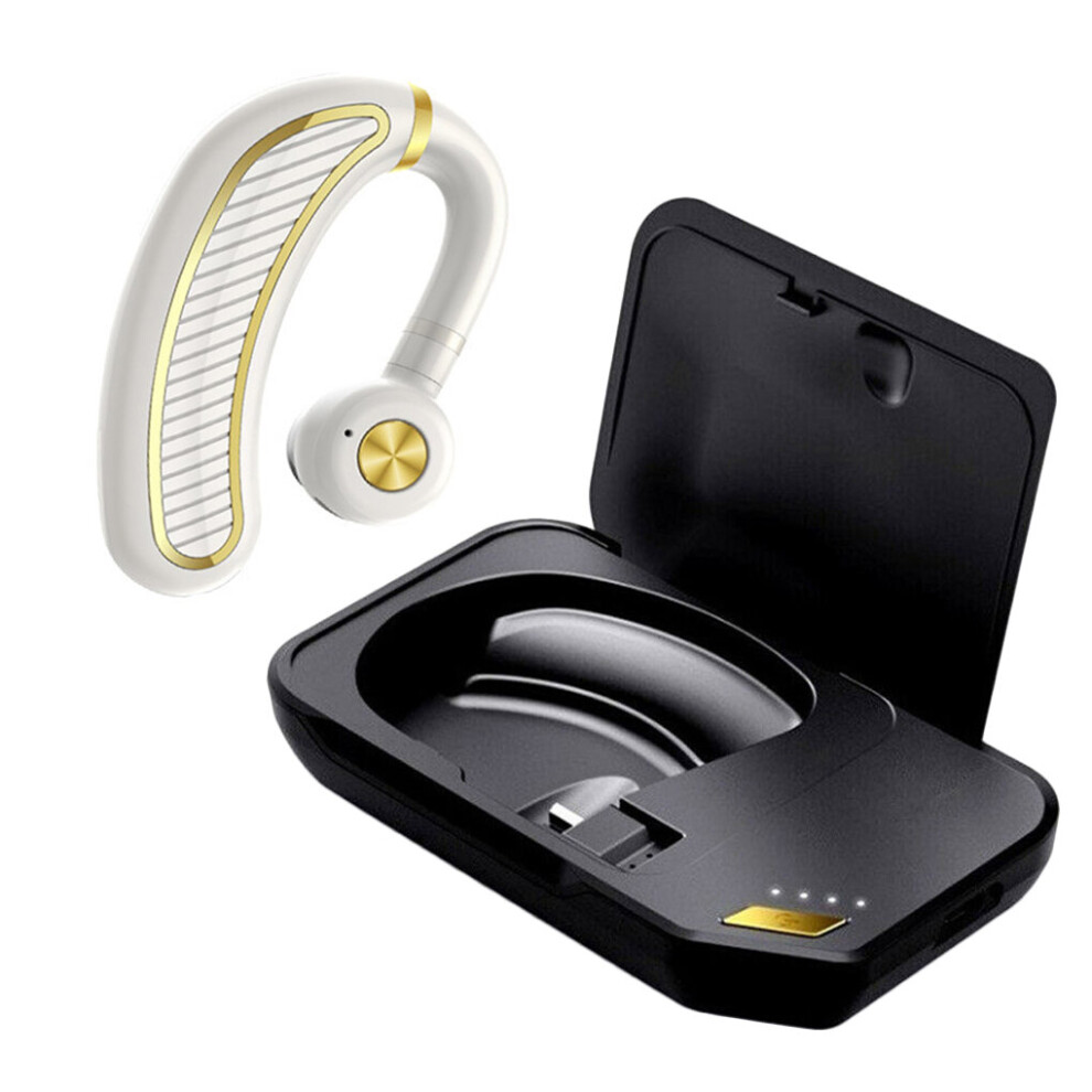 (A- Goldupgrade) K21 Business Bluetooth Earphone Sweatproof Wireless V4 1 Earpiece With Noise Reduction Mic Earbuds White 4851205023679