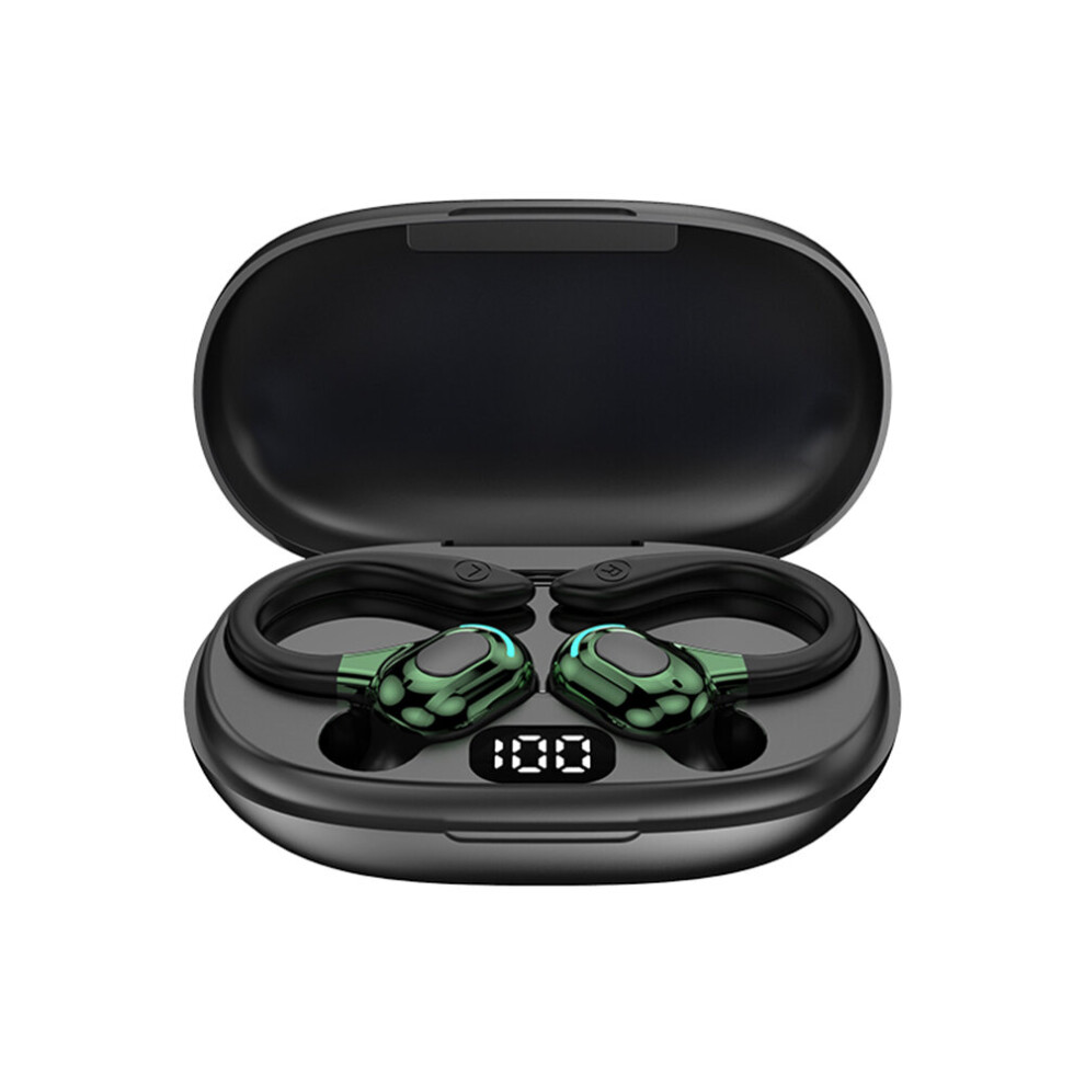 (A-) Bluetooth-Compatible 5.0 Sports Headsets Stereo Wireless Earbuds With Charging Case Ipx5 Waterproof Built-In Mic For Gym Running Green 4853106760264