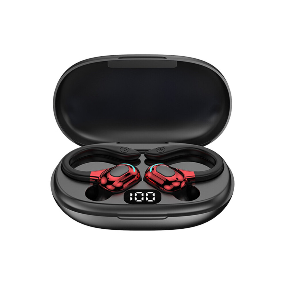 (A-) Bluetooth-Compatible 5.0 Sports Headsets Stereo Wireless Earbuds With Charging Case Ipx5 Waterproof Built-In Mic For Gym Running Red 4853106760271