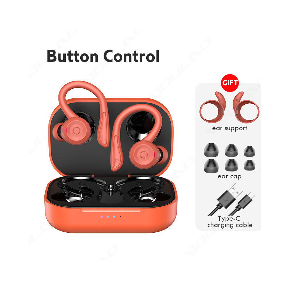 (A-T20 -Button) T20 Wireless Bluetooth Earphone Sports Waterproof Tws Wireless Headphones Hifi Stereo Earbuds Noise Cancelling Headset With Mic Red 4851204995809