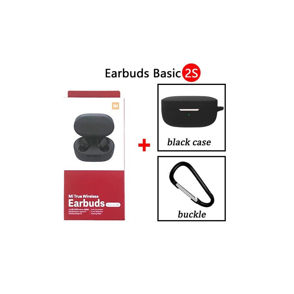 (A-Headset And ) Global Version Xiaomi Mi True Wireless Earbuds Basic 2S Bluetooth 5.0 Headset Tws Earphones Gaming Mode Touch Control With Mic Black 4851205038512