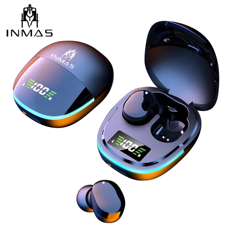 (A-) Inmas Tws Air Pro Fone Bluetooth 5.1 Earphones Touch Control Earbuds With Mic Wireless Bluetooth Headset Wireless Headphones Black 4851205017838