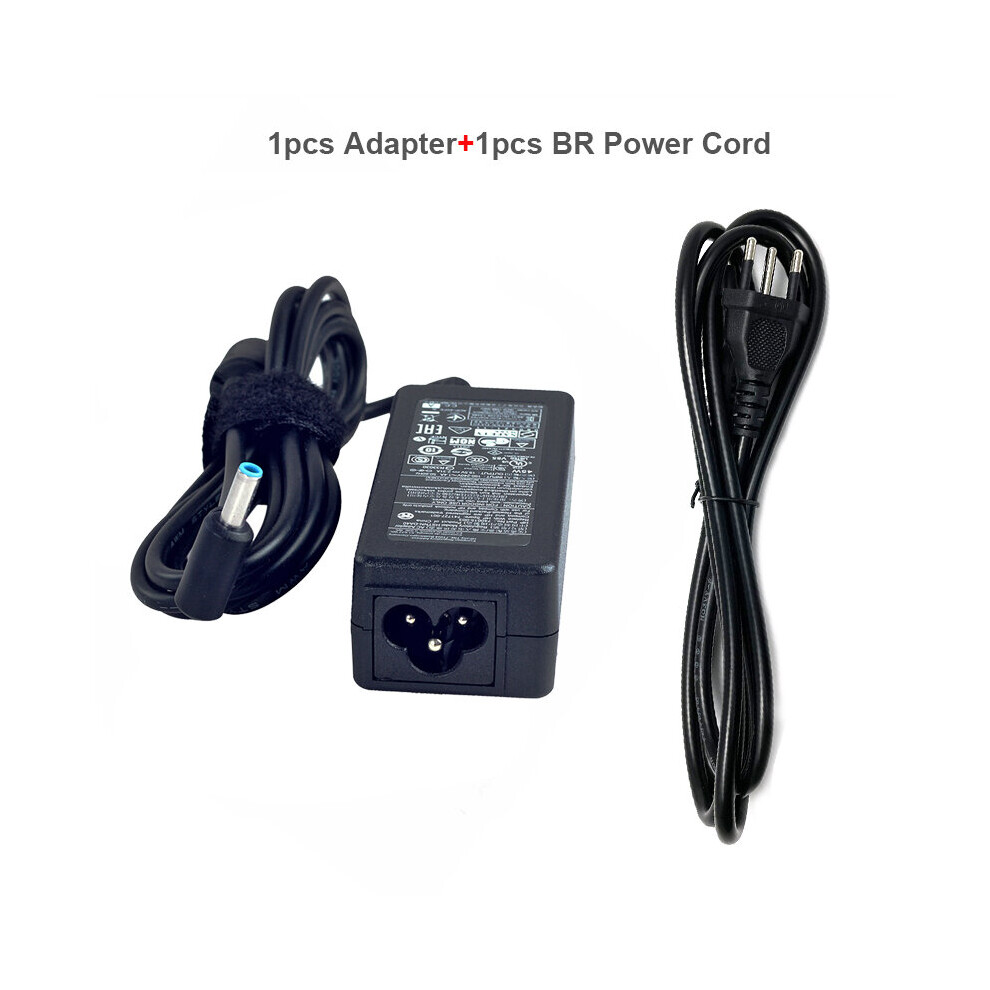 (A-With Br Power Cord) Genuine Hstnn-Da40 19.5V 2.31A 45W Tip Laptop Adapter For Hp Probook 400 430 X360 Charger 740015-002 696694-001 854054-001 Blue 4855672965364