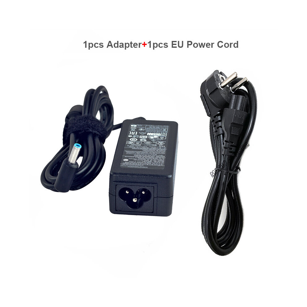 (A-With Eu Power Cord) Genuine Hstnn-Da40 19.5V 2.31A 45W Tip Laptop Adapter For Hp Probook 400 430 X360 Charger 740015-002 696694-001 854054-001 Blue 4855672965371
