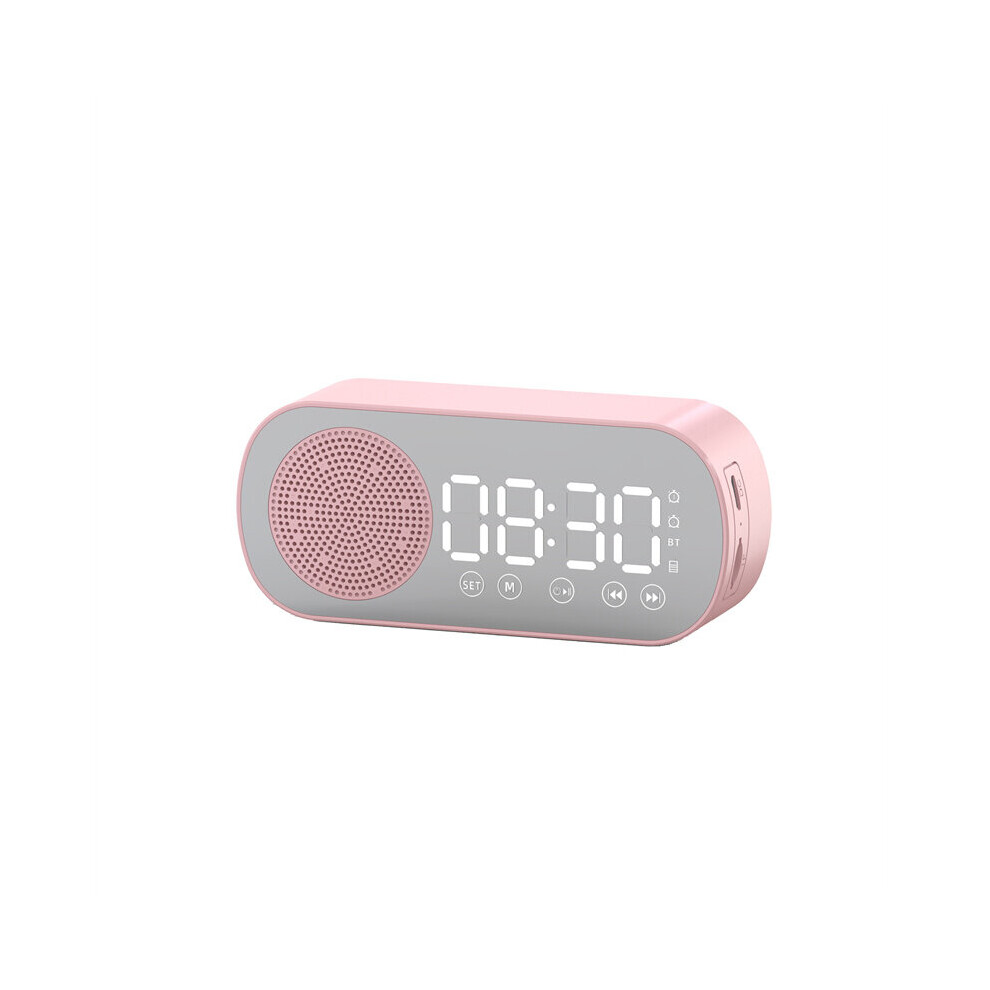 (A-) Wireless Speakers Bluetooth Speaker Clock Dual Alarm Support Tf Card Soundbar Hifi Music Box Soundbar Altavoz Bluetooth Pink 4854472220673