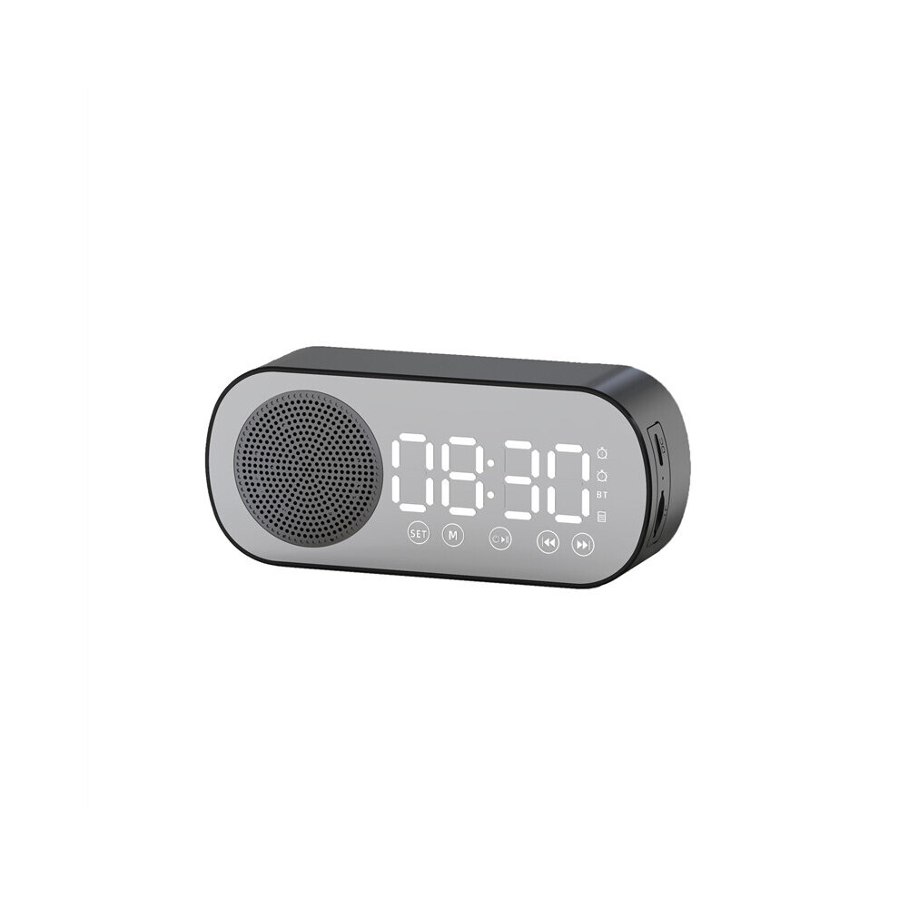 (A-) Wireless Speakers Bluetooth Speaker Clock Dual Alarm Support Tf Card Soundbar Hifi Music Box Soundbar Altavoz Bluetooth Black 4854472220659