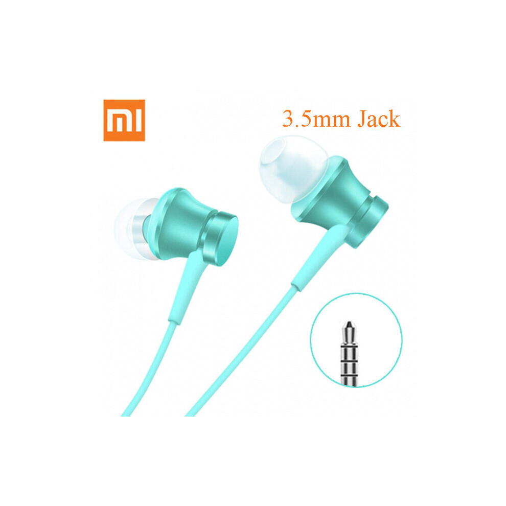 (A-) Original Xiaomi In-Ear Earphones Dynamic Headphones 3.5Mm Wire Control Earbuds With Mic Music Stereo Headsets For Xiaomi Huawei Blue 4851204928234