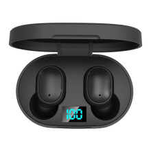 (a-E6S TWS Black) E6S Wireless Blutooth 5.0 Earphone For Xiaomi Noise Cancelling Headset Stereo Sound In-ear Earbuds TWS Fone Waterproof Earphone
