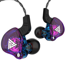 (a-QKZ AK6 purper) QKZ AK6 DMX EDX Earphones 1DD Dynamic HIFI Bass Earbuds In Ear Monitor Headphones Monitor Sport Noise Cancelling Headset ZST ZSX