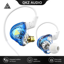 (a-QKZ DMX Blue) QKZ AK6 DMX EDX Earphones 1DD Dynamic HIFI Bass Earbuds In Ear Monitor Headphones Monitor Sport Noise Cancelling Headset ZST ZSX