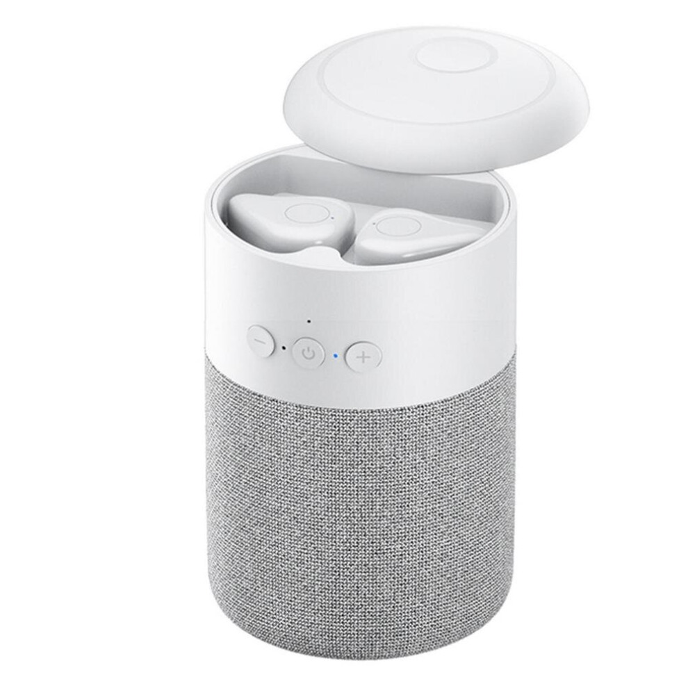 (A-) Portable Speakers Bluetooths Wireless Earbuds Portable Mini Speakers Bluetooths Wireless Headphones Combo Hd Surround Sound Mini White 4854472190778