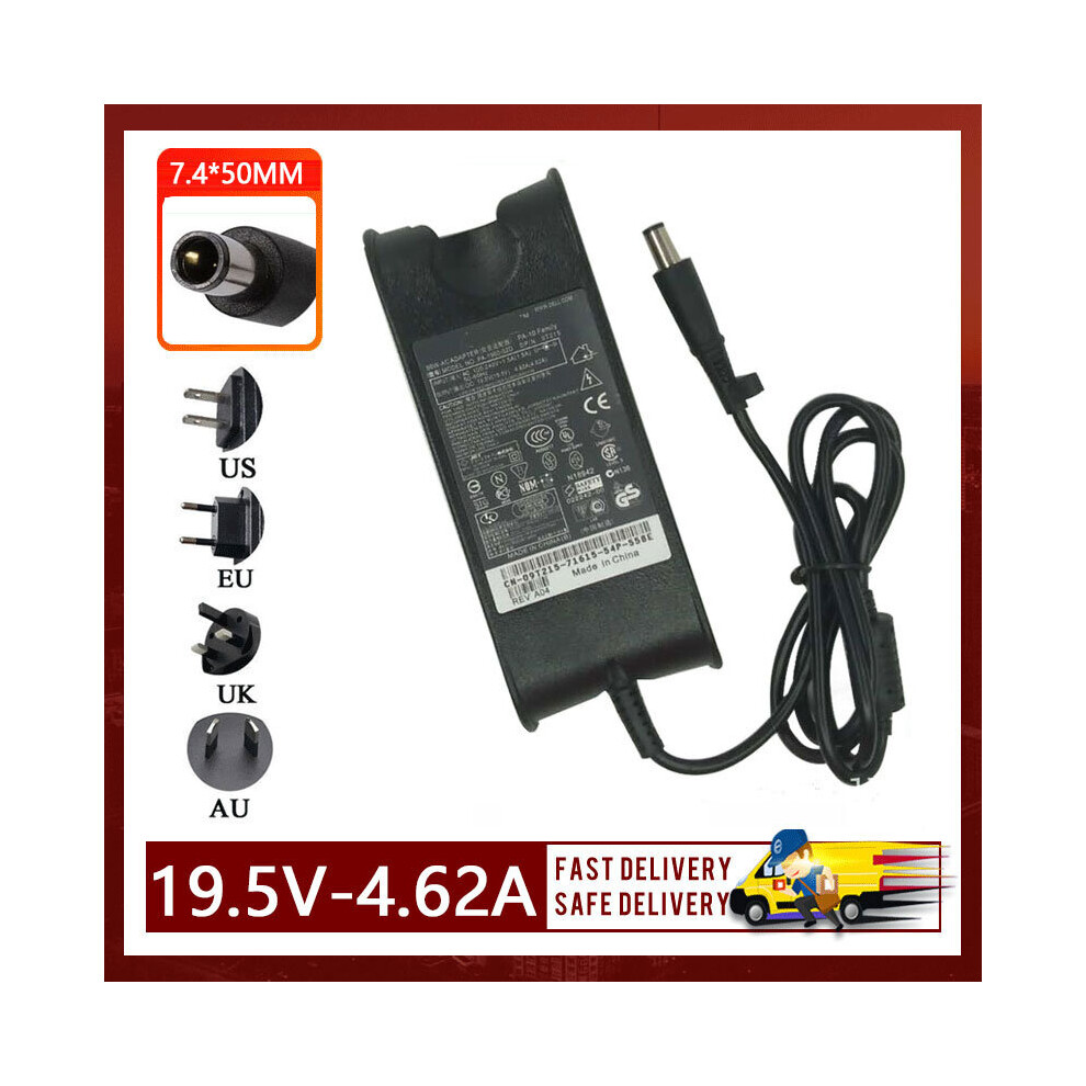 (A-Adapter) New 19.5V 4.62A 90W 7.4*5.0Mm Ac Adapter Charger For Dell 14R 5720 E6400 5720 17R Da90pm111 Laptop 4855672957765