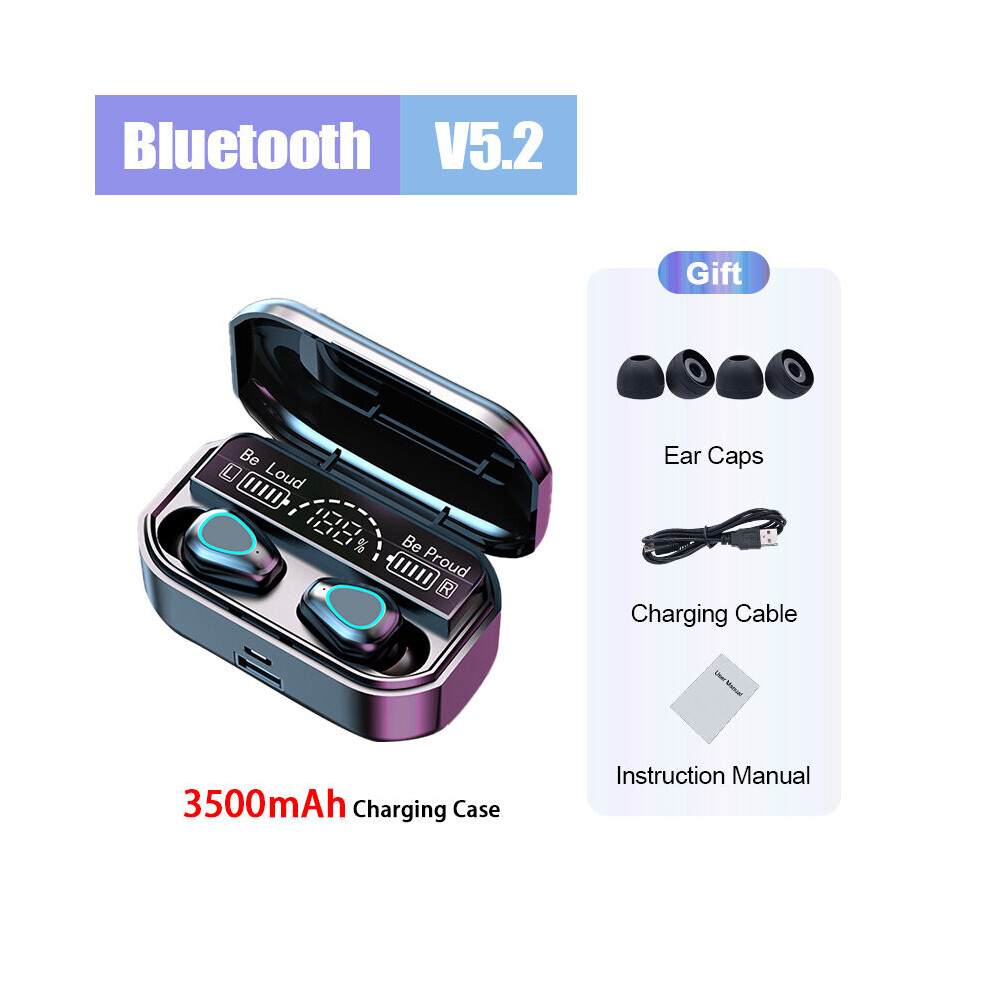 (A-Vip 3500Mah) Tws Bluetooth 5.2 Earphones 3500Mah Charging Box Wireless Headphones 9D Stereo Waterproof Touch Control Noise Cancelling Headset 4851204884226