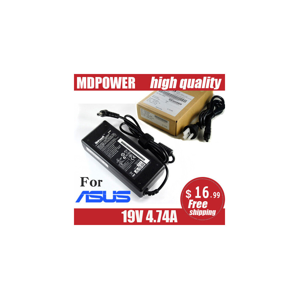 (A-) Mdpower For Asus F3qt F3sa F3se F3t Notebook Laptop Power Supply Power Ac Adapter Charger Cord 19V 4.74A 4855672985294