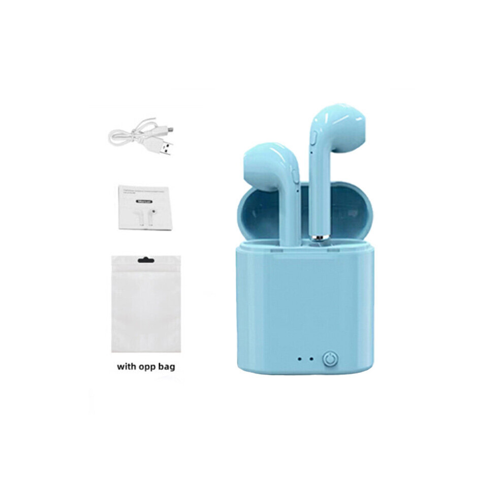 (A-) I7s Mini Tws Wireless Headphones Tooth 5.0 Earphones Sport Earbuds Stereo In-Ear Music Headsets For Iphone Xiaomi Huawei Blue 4851204979069