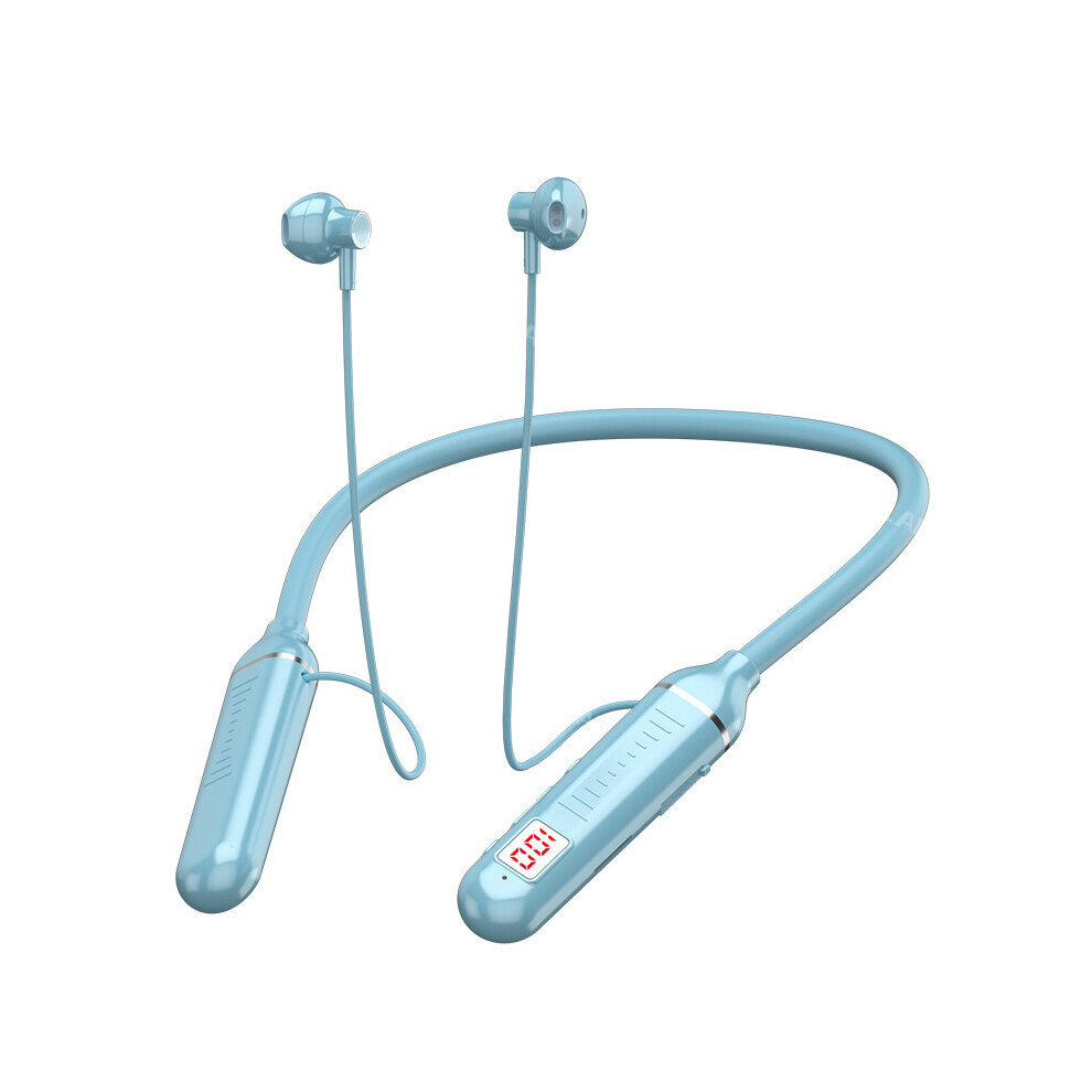 (A-) Olaf Neckband Tooth Earphones Wireless Headphones Tooth 5.2 Magnetic Sports Waterproof Tws Earbuds Headset With Mic Blue 4851204927343