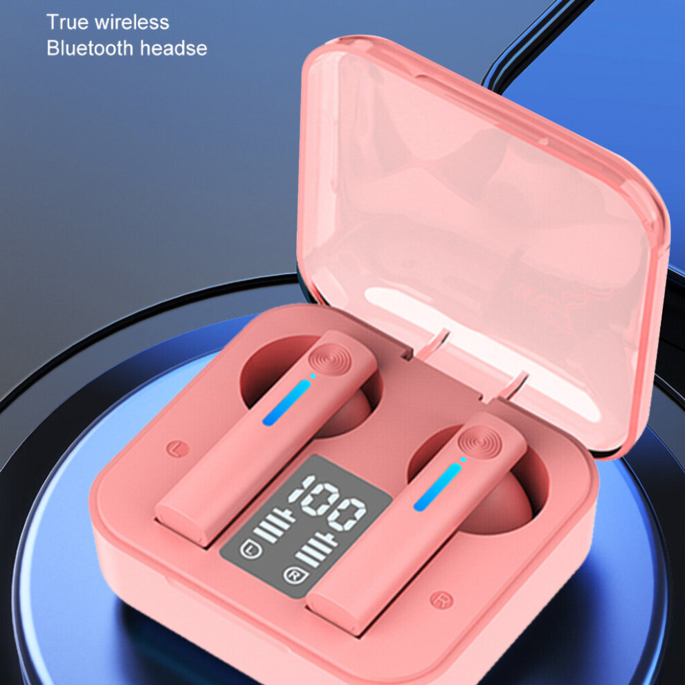 (A-) R20 Tws Earphone Bluetooth Wireless Headset Waterproof Deep Bass Earbuds True Wireless Stereo Headphone With Mic Sport Earphone Pink 4851204946863