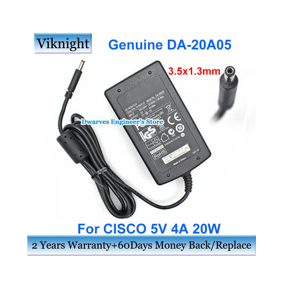 (A-) Genuine For Cisco Ac Adapter 5V 4A 20W Da-20A05 74-8441-01 Laptop Power Supply Charger Black 4855672975288