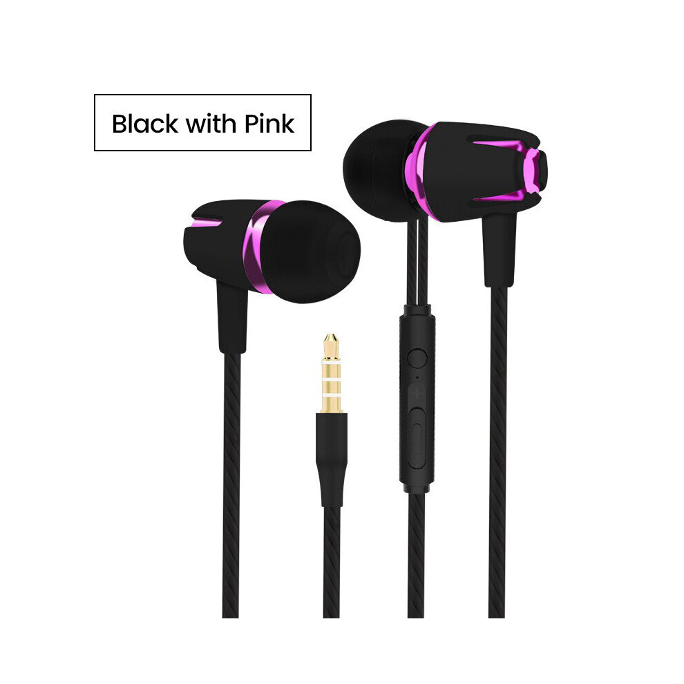 (A-) E18 3.5Mm Headphones Wired Earbud Earphone For Smartphone Adjustable Volume Earphones Music Sports Gaming Headset With Mic Blue 4851204971919