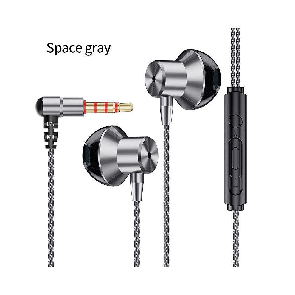 (A-3.5Mm -) Olaf Wired Earphones L-Bending Gaming Earbuds With Microphone Sport Music Headphones For Xiaomi Huawei Oppo Vivo Honor Nubia Gray 4851204982519