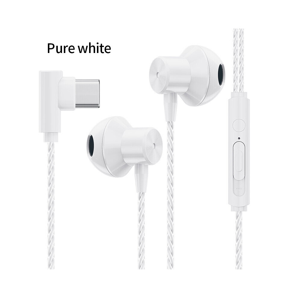 (A-Type-C ) Olaf Wired Earphones L-Bending Gaming Earbuds With Microphone Sport Music Headphones For Xiaomi Huawei Oppo Vivo Honor Nubia White 4851204982595