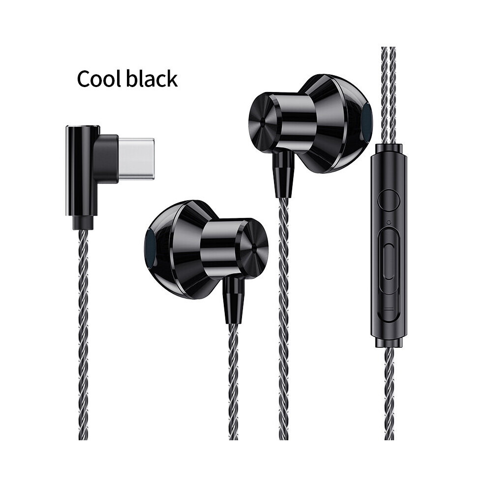 (A-Type-C ) Olaf Wired Earphones L-Bending Gaming Earbuds With Microphone Sport Music Headphones For Xiaomi Huawei Oppo Vivo Honor Nubia Black 4851204982557
