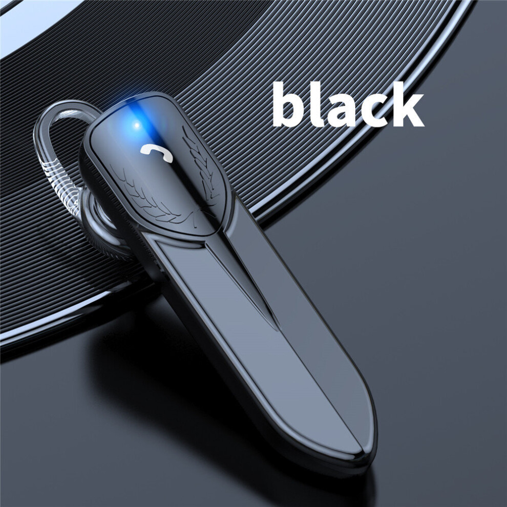 (A-) Single Business Bluetooth V5.2 Headset Wireless Earphone Ear Hook With Mic 48 Hours Talk Time Handsfree Driving Sport For Xiaomi Black 4851204939438