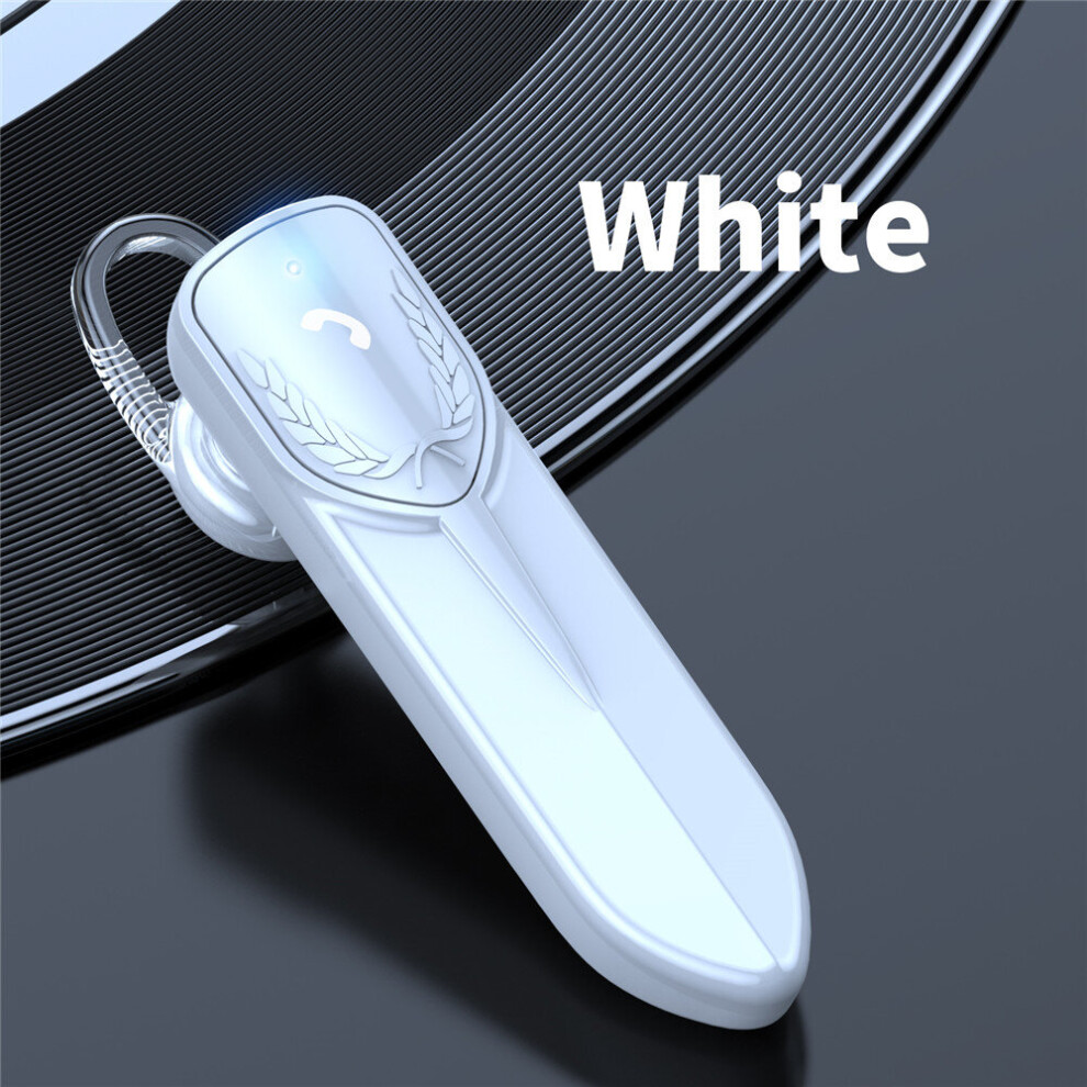 (A-) Single Business Bluetooth V5.2 Headset Wireless Earphone Ear Hook With Mic 48 Hours Talk Time Handsfree Driving Sport For Xiaomi White 4851204939476