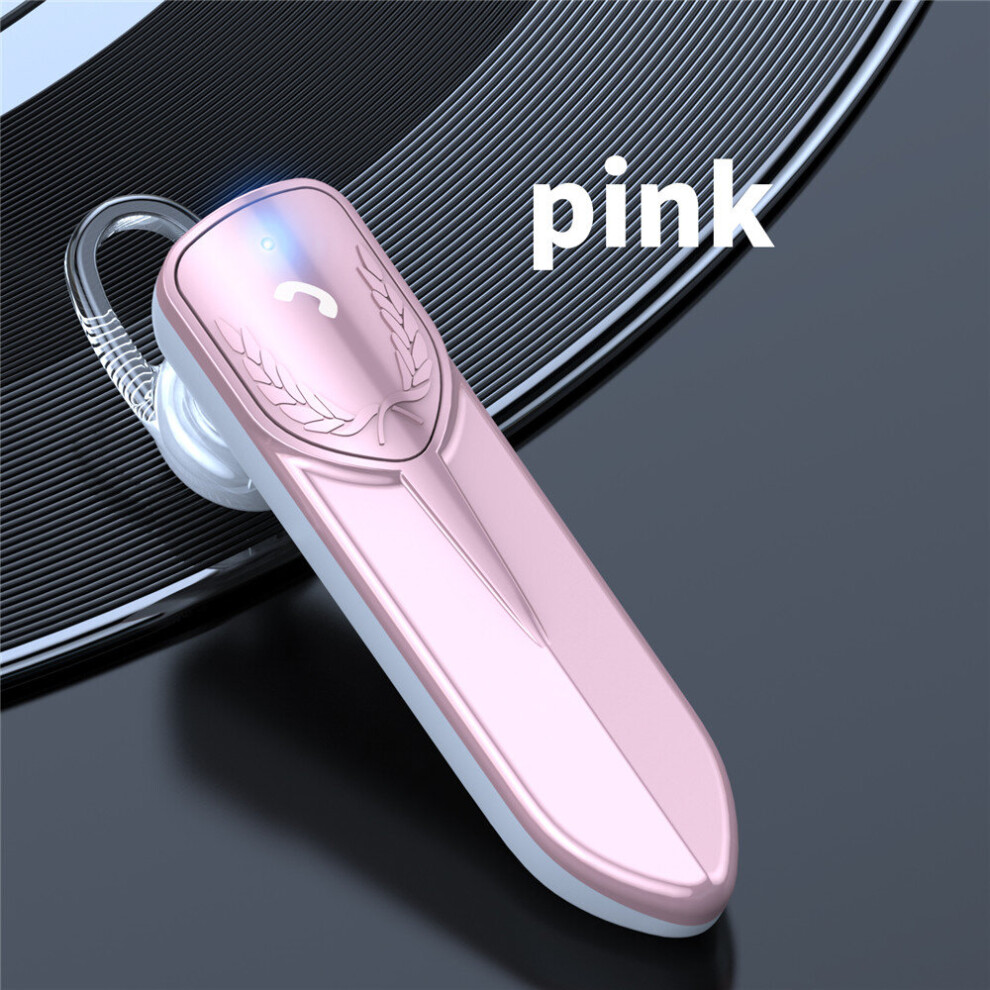 (A-) Single Business Bluetooth V5.2 Headset Wireless Earphone Ear Hook With Mic 48 Hours Talk Time Handsfree Driving Sport For Xiaomi Pink 4851204939452