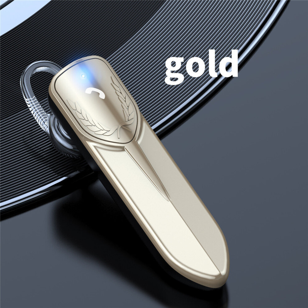 (A-) Single Business Bluetooth V5.2 Headset Wireless Earphone Ear Hook With Mic 48 Hours Talk Time Handsfree Driving Sport For Xiaomi Yellow 4851204939483