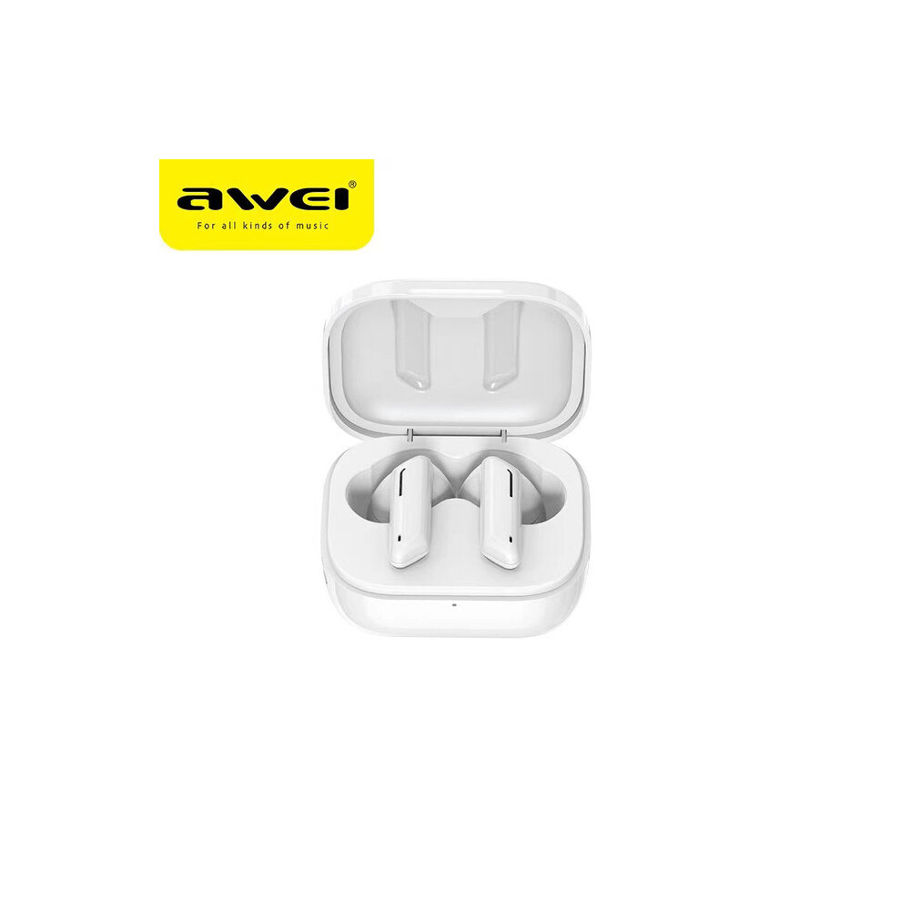 (A-) Awei T36 Tws Univeral Bluetooth Earphones Wireless Bluetooth Headset Noise Cancelling Headphones Mini Sports Earbuds With Mic White 4851204904931