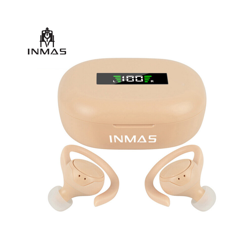 (A-) For Xiaomi Sports Bluetooth Wireless Earphones Ipx5 Waterproof Ear Hook Earphones Tws Hifi Stereo Music Earbuds Airdots With Mic Pink 4851204999111
