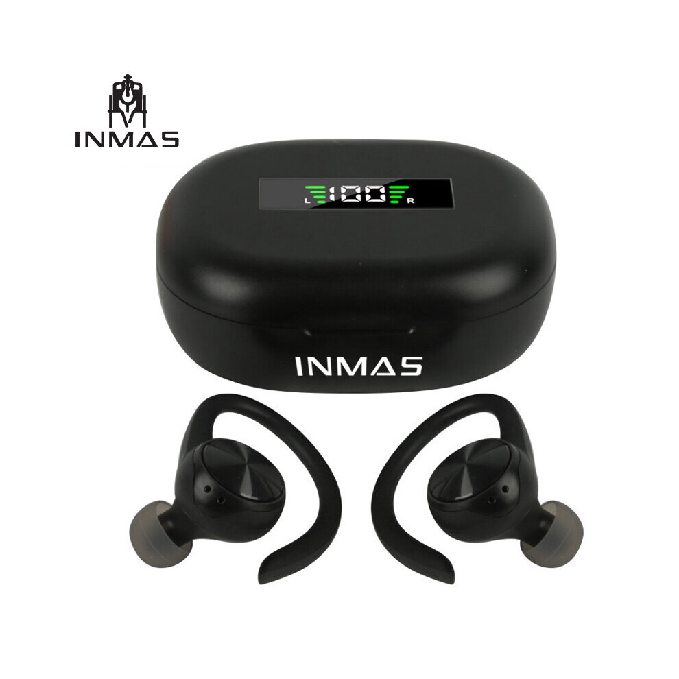 (A-) For Xiaomi Sports Bluetooth Wireless Earphones Ipx5 Waterproof Ear Hook Earphones Tws Hifi Stereo Music Earbuds Airdots With Mic Black 4851204999104